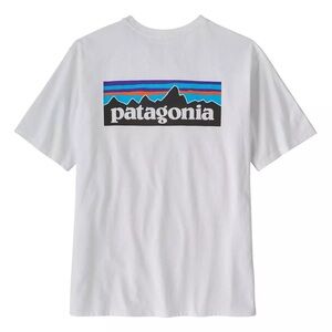 Patagonia White Tee with Colorful Graphic